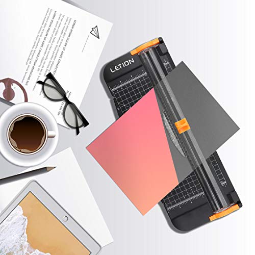 Guillotina Cortador de Papel, LETION 12 inch A4 de Titanio cortador de papeles cizalla papel con Automático de Seguridad Salvaguardar y Slide Regla Diseño para Cupón Craft etiqueta de Papel o foto Guillotina Cortador de Papel, LETION 12 inch A4 de Titanio cortador de papeles cizalla papel con Automático de Seguridad Salvaguardar y Slide Regla Diseño para Cupón Craft etiqueta de Papel o foto