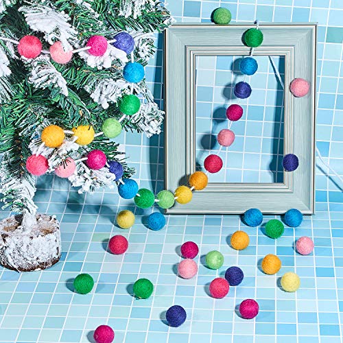 Guirnalda de Bolas de Fieltro de Lana Guirnalda de Pompones de Colores Guirnaldas de 24 Bolas de Fieltro Hecho a Mano de 6,5 Pies de Largo para Decorar Árbol de Navidad Pared (3 Piezas) Guirnalda de Bolas de Fieltro de Lana Guirnalda de Pompones de Colores Guirnaldas de 24 Bolas de Fieltro Hecho a Mano de 6,5 Pies de Largo para Decorar Árbol de Navidad Pared (3 Piezas)