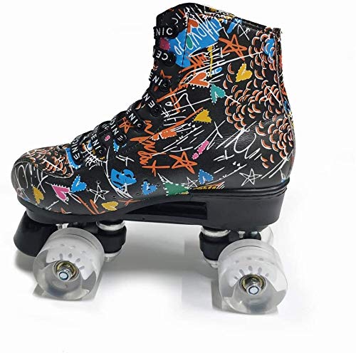 GUIYTQ5R Patines para niños Patines de Rodillos para Mujeres y Hombre, clásico 4 Ruedas patinando Patinaje patín Doble Fila para Interiores y Exteriores Unisex (Color : A, Size : 37EU)