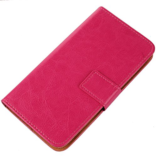 Gukas Flip PU Billetera Design Funda De Carcasa Cartera De Cuero Case Cover Piel para UMI C1 (Rosa)