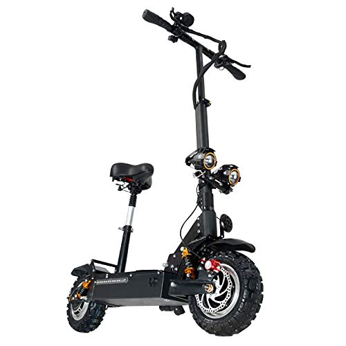 GUNAI Patinete Electrico Adulto Scooter Plegable Todoterreno de Doble Unidad 3200w con Batería de Litio de 60V 24AH