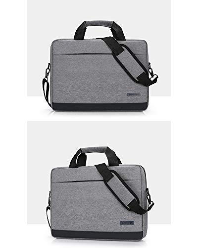 GUOCU Bolso Bandolera para Ordenador Portátil, Laptop Sleeve Resistente a los Derrames para Portátil,Notebook, Ultrabook,MacBook Pro Retina 2016-2018，Gris,15.6"(42X32X7cm)