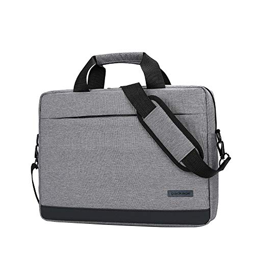 GUOCU Bolso Bandolera para Ordenador Portátil, Laptop Sleeve Resistente a los Derrames para Portátil,Notebook, Ultrabook,MacBook Pro Retina 2016-2018，Gris,15.6"(42X32X7cm)