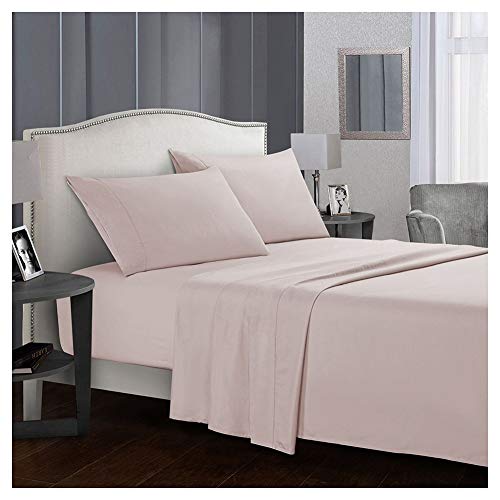 GUOCU Juego de Sábanas con Fundas de Almohada - Microfibra Cepillado–Juego de Cama Transpirable Suave Rosado Single GUOCU Juego de Sábanas con Fundas de Almohada - Microfibra Cepillado–Juego de Cama Transpirable Suave Rosado Single