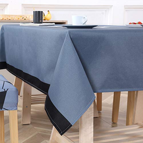 GUOCU Mantel de Algodón de Lino Rectangular Mantel de Mesa Impermeable Antimanchas Decoración para Cocina Comedor Fiesta Mantel Silla Juego de Tela Geométrico Seis Fundas para sillas