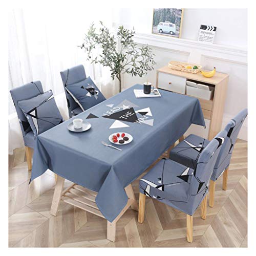 GUOCU Mantel de Algodón de Lino Rectangular Mantel de Mesa Impermeable Antimanchas Decoración para Cocina Comedor Fiesta Mantel Silla Juego de Tela Geométrico Seis Fundas para sillas GUOCU Mantel de Algodón de Lino Rectangular Mantel de Mesa Impermeable Antimanchas Decoración para Cocina Comedor Fiesta Mantel Silla Juego de Tela Geométrico Seis Fundas para sillas