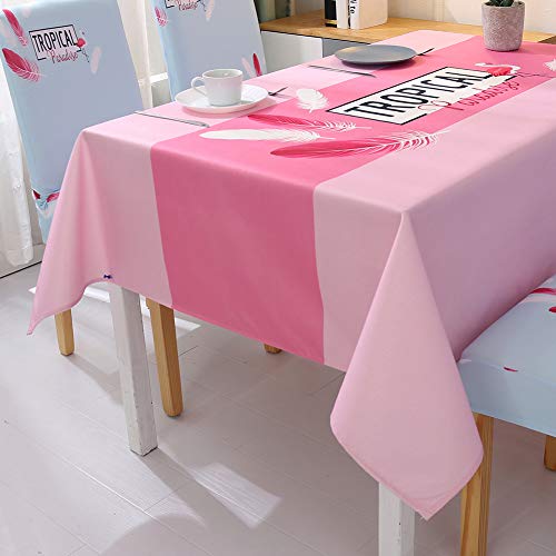GUOCU Mantel Rectangular Impermeable Antimanchas Algodón Lino Mantel de Mesa Decoración para Cocina Comedor Fiesta Mantel Silla Juego de Tela Rosado 120 * 160 GUOCU Mantel Rectangular Impermeable Antimanchas Algodón Lino Mantel de Mesa Decoración para Cocina Comedor Fiesta Mantel Silla Juego de Tela Rosado 120 * 160
