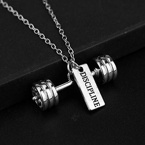 guodong Fitness Gym Jewelry Kettlebell Barbell Collar con Mancuernas Hombres Mujeres Deporte Collar De Levantamiento De Pesas Collares De Culturismo