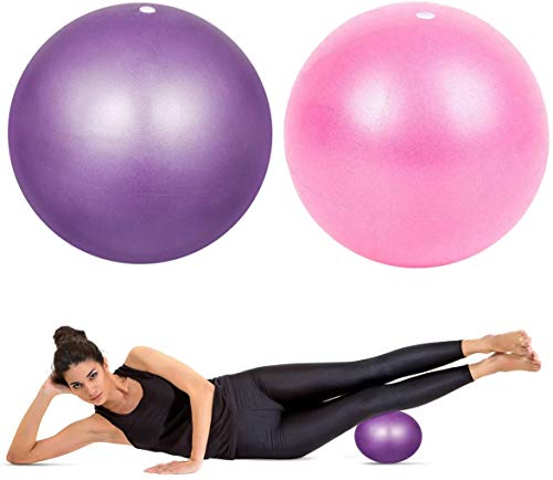 GUOH 2 Mini Pelotas de Yoga Pilates, Mate, a Prueba de Explosiones y Antideslizantes, Yoga Casero para Ejercicios, También Se Pueden Usar en la Oficina para Aliviar El Dolor en la Oficina