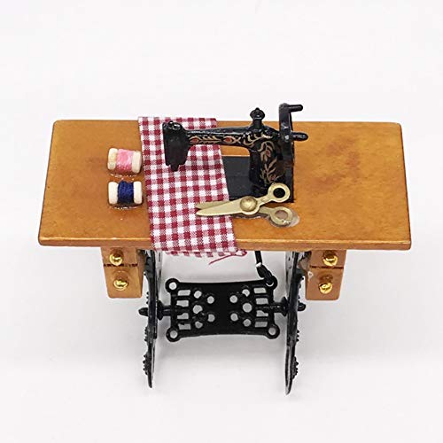 guojiwu 1PC Dollhouse Mini máquina de Coser de muñecas en Miniatura 1:12 Escala de la máquina de Coser para la decoración del Dollhouse Brown guojiwu 1PC Dollhouse Mini máquina de Coser de muñecas en Miniatura 1:12 Escala de la máquina de Coser para la decoración del Dollhouse Brown