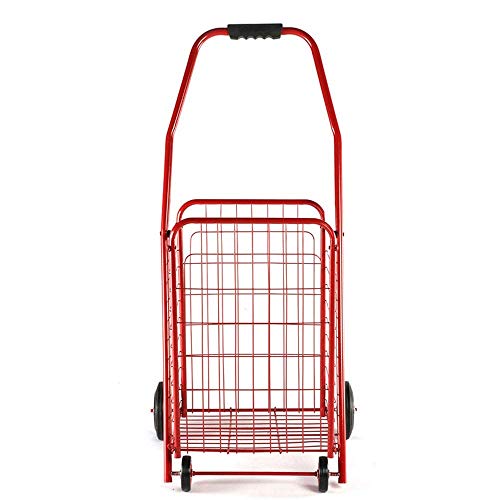 GUONING-L Compras Carros compacto plegable de comestibles pequeño carro de compras manejar con facilidad ligero plegable Utilidad Peso Con la compra de Rolling Ruedas giratorias facilitan su vida (Col GUONING-L Compras Carros compacto plegable de comestibles pequeño carro de compras manejar con facilidad ligero plegable Utilidad Peso Con la compra de Rolling Ruedas giratorias facilitan su vida (Col