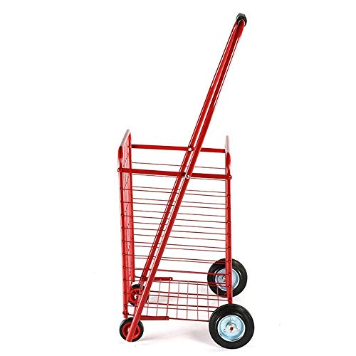 GUONING-L Compras Carros compacto plegable de comestibles pequeño carro de compras manejar con facilidad ligero plegable Utilidad Peso Con la compra de Rolling Ruedas giratorias facilitan su vida (Col GUONING-L Compras Carros compacto plegable de comestibles pequeño carro de compras manejar con facilidad ligero plegable Utilidad Peso Con la compra de Rolling Ruedas giratorias facilitan su vida (Col