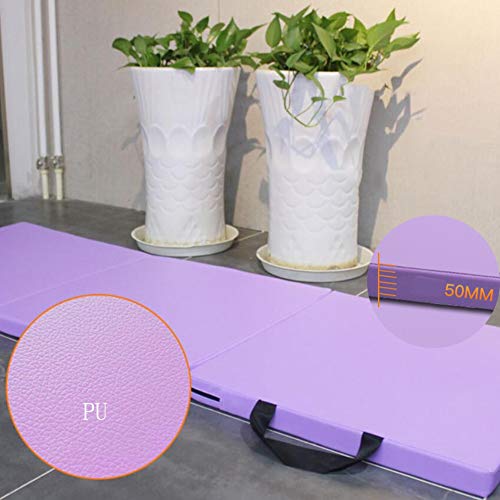 GUORRUI Colchoneta For Gimnasia Casa Antideslizante Manta De Yoga con Asas De Transporte Fácil De Cargar Tríptico Tumbling Traning Fitness Panel, 2 Tipos De Revestimiento