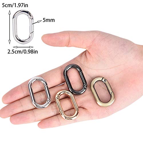 Gurxi 5 Piezas Mosquetón Oval de Metal Mosquetón de Anillo Ovalado Mini Mosquetón Ovalado Clip Metal Ovalado para Llavero Acero Inoxidable 304 para Camping Escalada Senderismo (Plata) Gurxi 5 Piezas Mosquetón Oval de Metal Mosquetón de Anillo Ovalado Mini Mosquetón Ovalado Clip Metal Ovalado para Llavero Acero Inoxidable 304 para Camping Escalada Senderismo (Plata)