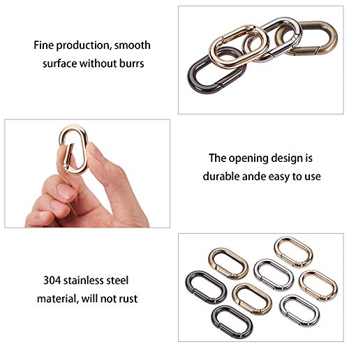 Gurxi 5 Piezas Mosquetón Oval de Metal Mosquetón de Anillo Ovalado Mini Mosquetón Ovalado Clip Metal Ovalado para Llavero Acero Inoxidable 304 para Camping Escalada Senderismo (Plata) Gurxi 5 Piezas Mosquetón Oval de Metal Mosquetón de Anillo Ovalado Mini Mosquetón Ovalado Clip Metal Ovalado para Llavero Acero Inoxidable 304 para Camping Escalada Senderismo (Plata)