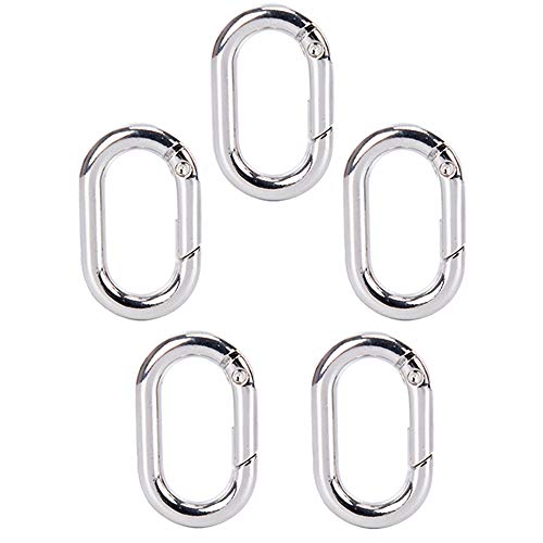 Gurxi 5 Piezas Mosquetón Oval de Metal Mosquetón de Anillo Ovalado Mini Mosquetón Ovalado Clip Metal Ovalado para Llavero Acero Inoxidable 304 para Camping Escalada Senderismo (Plata) Gurxi 5 Piezas Mosquetón Oval de Metal Mosquetón de Anillo Ovalado Mini Mosquetón Ovalado Clip Metal Ovalado para Llavero Acero Inoxidable 304 para Camping Escalada Senderismo (Plata)