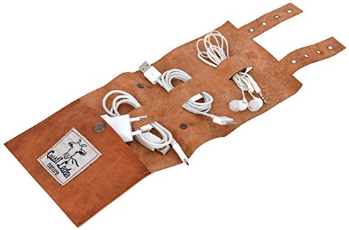 Gusti Cuero nature"Wilma" Sujetacables Funda para cables Auriculares Organizador Soporte A140b Gusti Cuero nature"Wilma" Sujetacables Funda para cables Auriculares Organizador Soporte A140b
