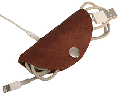 Gusti Leder nature Stuart Sujetacables de Cuero Bridas Auriculares Abrazadera Pinza Organizador A138b