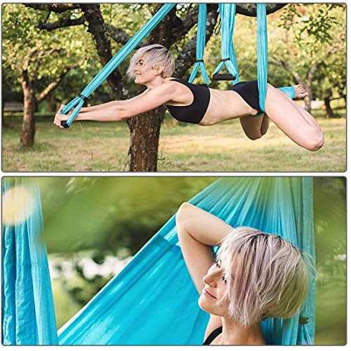 Gutsbox Columpio de Yoga Aéreo Hamaca de Yoga, Yoga Aéreo, Yoga Trapecio, Antigravedad Swing Sling Inversión, 210T Nailon 250x150cm para Interiores y Exteriores con Salud