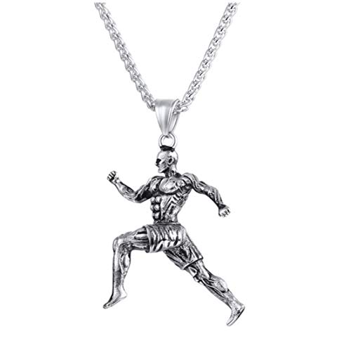 GUXUE Fitness Hombre Deportes Collar para Correr Astilla Cadena De Acero Inoxidable Colgante Músculo Culturismo para Hombres Joyería De Gimnasio GUXUE Fitness Hombre Deportes Collar para Correr Astilla Cadena De Acero Inoxidable Colgante Músculo Culturismo para Hombres Joyería De Gimnasio