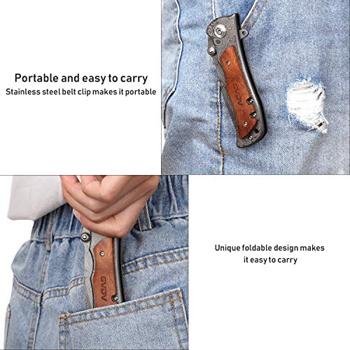 GVDV Senderismo Plegadora de Bolsillo para Navaja de Bolsillo - Utilidad portátil Cuchillos de Caza Acero Inoxidable 7Cr17 con Piedra para afilar Cuchillos GVDV Senderismo Plegadora de Bolsillo para Navaja de Bolsillo - Utilidad portátil Cuchillos de Caza Acero Inoxidable 7Cr17 con Piedra para afilar Cuchillos