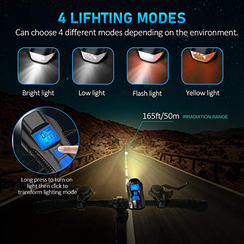 GX·Diffuser Luz Bicicleta Recargable USB,Luz Bicicleta Delantera y Luz Trasera Bicicleta,Impermeable LED Luz Bicicleta Set 800 Lúmenes,Luz Bicicleta para Carretera y Montaña-Seguridad para la Noche GX·Diffuser Luz Bicicleta Recargable USB,Luz Bicicleta Delantera y Luz Trasera Bicicleta,Impermeable LED Luz Bicicleta Set 800 Lúmenes,Luz Bicicleta para Carretera y Montaña-Seguridad para la Noche