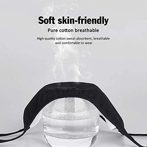 GXZOCK Reutilizables Cara Lavables, Algodón facial Unisex para Hombre y Mujer para Interiores y Exteriores (Black-10 piezas) GXZOCK Reutilizables Cara Lavables, Algodón facial Unisex para Hombre y Mujer para Interiores y Exteriores (Black-10 piezas)