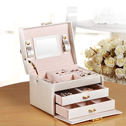 Gym Caja de Almacenamiento de cosméticos Caja de joyería de múltiples Funciones Caja de Anillo de Gran Capacidad Caja de Almacenamiento de joyería de Madera (Color : Beige, Size : 17 * 13.5 * 11CM) Gym Caja de Almacenamiento de cosméticos Caja de joyería de múltiples Funciones Caja de Anillo de Gran Capacidad Caja de Almacenamiento de joyería de Madera (Color : Beige, Size : 17 * 13.5 * 11CM)