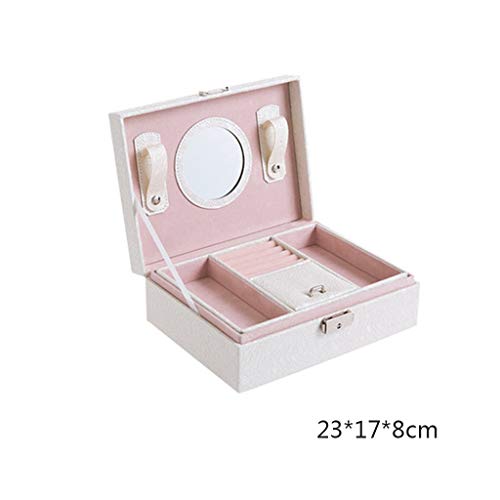 Gym Organizador Maquillaje de Almacenamiento Organizador de Maquillaje Moderno Terciopelo Doble Joyero Joyero Caja de Almacenamiento Princesa Pendientes Anillo Caja Collar Joyero