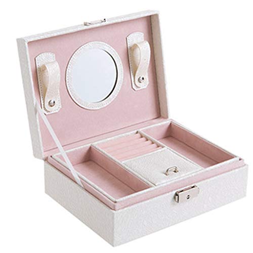 Gym Organizador Maquillaje de Almacenamiento Organizador de Maquillaje Moderno Terciopelo Doble Joyero Joyero Caja de Almacenamiento Princesa Pendientes Anillo Caja Collar Joyero