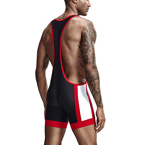 Gym Wrestling Singlet One-Piece High Cut Boxer Briefs Body Transpirable Chaleco sin Mangas Entrenamiento cómodo Ropa Deportiva Mono de Hombre Gym Wrestling Singlet One-Piece High Cut Boxer Briefs Body Transpirable Chaleco sin Mangas Entrenamiento cómodo Ropa Deportiva Mono de Hombre