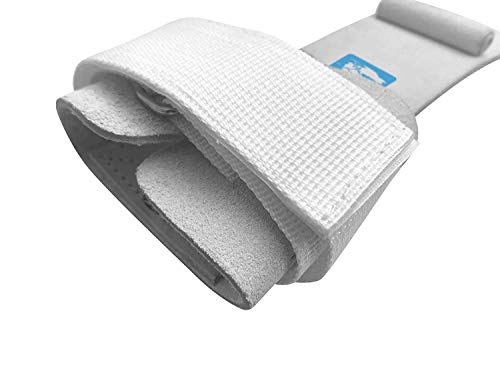 gymadvisor PRO10 Junior/Senior Cuero Irregular Barras Paramanos, Olímpico Agarre Palma Empuñaduras - Competencia Probado Paramanos - Blanco, XXL