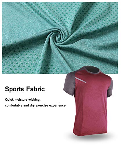 GYMAPE Camiseta deportiva para hombre, transpirable, cómoda, para correr, entrenamiento, secado rápido, para gimnasio