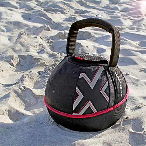 GYMBOX® Bolsa de Arena/Pesas Rusas/Kettlebell/Fitness Bag/Power Bag | Entrenamiento Muscular/Funcional/de Pesas Libres | Puede Estar llenado con Arena | Negro, 6 kg | vacío