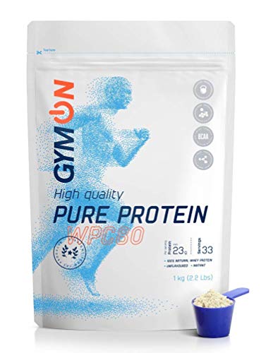 GYMON Whey Protein Shake. Concentrado de proteína de suero de leche, 33 porciones 1000g (Sin Sabor)