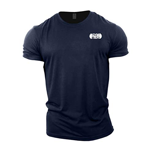 GYMTIER - Camiseta de culturismo para hombre, diseño de insignia, parte superior de entrenamiento de gimnasio