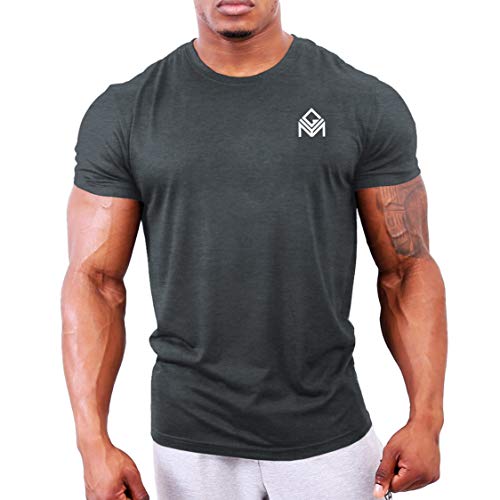 GYMTIER Camiseta Gimnasia | Entrenamiento Musculación Hombre Top Ropa Plain