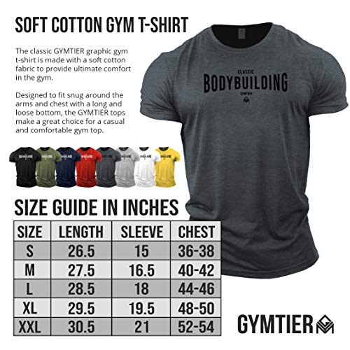 GYMTIER Classic Bodybuilding Camiseta Gimnasia Entrenamiento Musculación Hombre Top Ropa GYMTIER Classic Bodybuilding Camiseta Gimnasia Entrenamiento Musculación Hombre Top Ropa