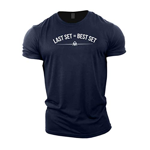 GYMTIER Último set = Mejor conjunto de gimnasio camiseta | Mens Bodybuilding Training Top ropa