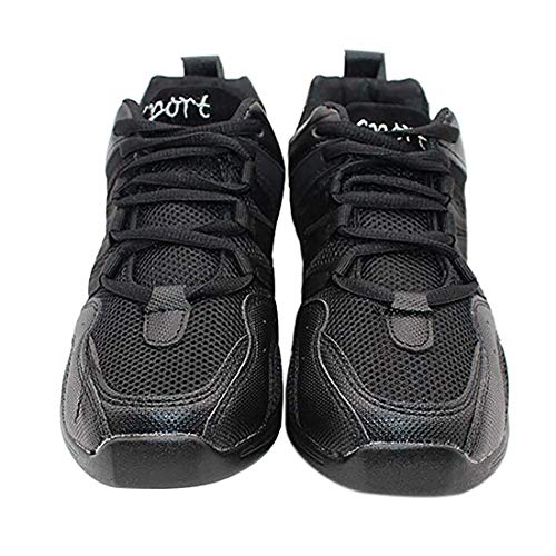 GYUANLAI Zapatos De Baile para Mujer Zapatos Deportivos Zapatos Modernos De Jazz Suela Antideslizante De PU Cómoda Malla Acoplamiento con Cordones Zapatillas De Deporte Ligeras