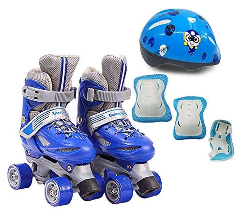 GYY Patines de Rodillos Ajustables con Cuatro Pilas, Principiantes de Patines en línea diversión, Patines para niños clásicos Interiores y Exteriores para niños para niñas y niños.