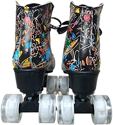 GYY Patines En Línea Patines De Rodillos para Adultos 4 Ruedas con Llantas Ligeras Patines De Rodillos Cómodos Transpirables para Niñas Y Niños (Color : Multi-Colored, Size : 40EU)