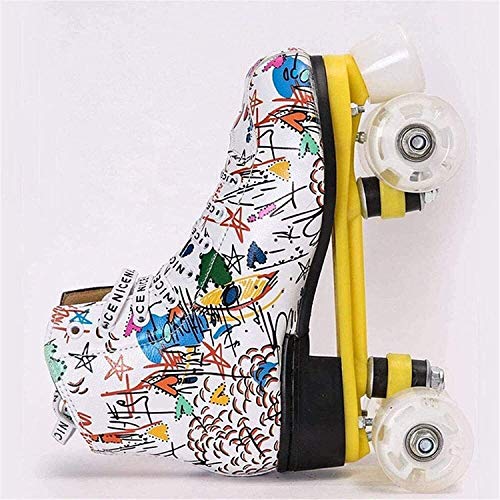 GYY Patines En Línea Patines De Rodillos para Adultos 4 Ruedas con Llantas Ligeras Patines De Rodillos Cómodos Transpirables para Niñas Y Niños (Color : Multi-Colored, Size : 40EU)