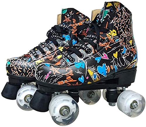 GYY Patines En Línea Patines De Rodillos para Adultos 4 Ruedas con Llantas Ligeras Patines De Rodillos Cómodos Transpirables para Niñas Y Niños (Color : Multi-Colored, Size : 40EU)