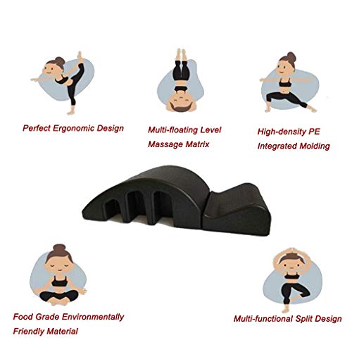 GZD Cama De Masaje Negro Pilates, Corrector De Yoga Desmontable, Equipo De Ejercicios para Adelgazar Y Formar Una Cuña De Espuma De Recuperación GZD Cama De Masaje Negro Pilates, Corrector De Yoga Desmontable, Equipo De Ejercicios para Adelgazar Y Formar Una Cuña De Espuma De Recuperación