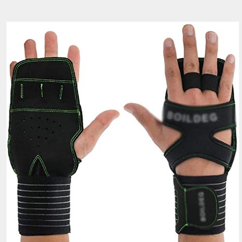 GZKOZ Horizontal, Guantes De Remo Barra De Muñeca Guantes De Aparatos De Ejercicios De Dominadas Mancuerna Peso Muerto con La Ayuda De La Protección contra La Palma De La Mano Capullo