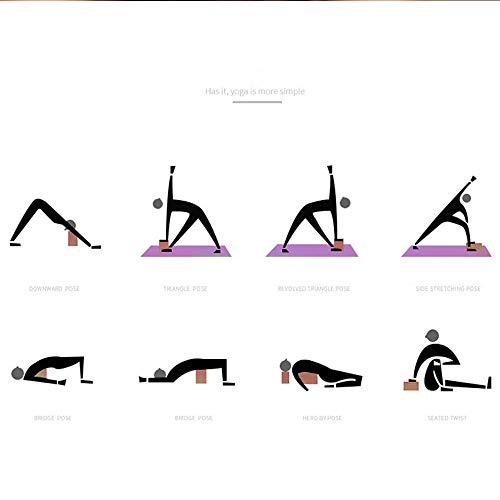 GZMAEHKC Bloques De Yoga De Corcho Pilates De Alta Densidad Ladrillo Casero Estiramiento Gimnasio Deporte Forma del Cuerpo Fitness Herramienta De Entrenamiento De Ejercicios Yoga Brick