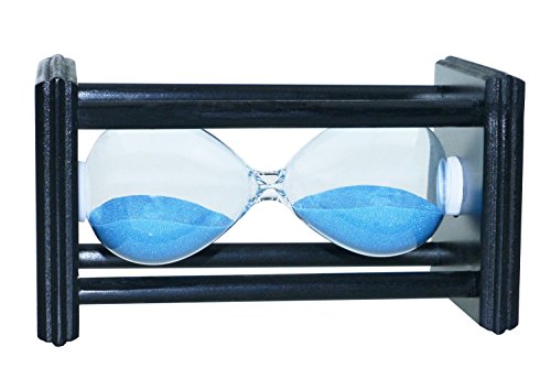GZQ Temporizador de Reloj de Arena 60 Minutos Reloj de Arena Cristal Temporizador de Tiempo Madera Decoración para Cocina Estudio del Tiempo (Marco Negro, Arena Azul) GZQ Temporizador de Reloj de Arena 60 Minutos Reloj de Arena Cristal Temporizador de Tiempo Madera Decoración para Cocina Estudio del Tiempo (Marco Negro, Arena Azul)
