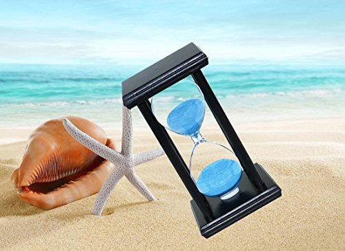 GZQ Temporizador de Reloj de Arena 60 Minutos Reloj de Arena Cristal Temporizador de Tiempo Madera Decoración para Cocina Estudio del Tiempo (Marco Negro, Arena Azul) GZQ Temporizador de Reloj de Arena 60 Minutos Reloj de Arena Cristal Temporizador de Tiempo Madera Decoración para Cocina Estudio del Tiempo (Marco Negro, Arena Azul)