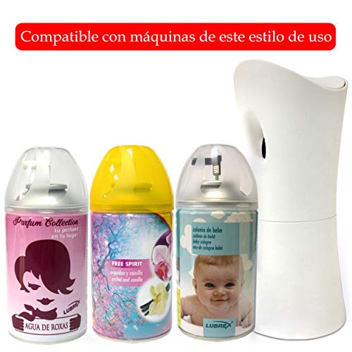 H HANSEL HOME Recambios de ambientador Spray automático Frutos Rojos, Aerosol Universal para difusor automático y Uso Manual (6 PCS)